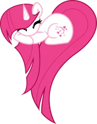 Size: 328x420 | Tagged: safe, artist:bronyxceed, derpibooru import, lovestruck, unicorn, cute, eyes closed, female, heart pony, simple background, solo, transparent background