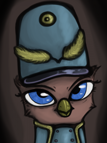 Size: 986x1318 | Tagged: safe, artist:leo the pone, derpibooru import, oc, oc:lucia clawthorn, unofficial characters only, gryphon, beak, blue eyes, bust, clothes, female, hearts of iron 4, portrait, solo, uniform