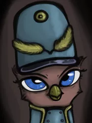 Size: 986x1318 | Tagged: safe, artist:leo the pone, derpibooru import, oc, oc:lucia clawthorn, unofficial characters only, gryphon, beak, blue eyes, bust, clothes, female, hearts of iron 4, portrait, solo, uniform