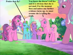 Size: 938x701 | Tagged: safe, derpibooru import, edit, edited screencap, screencap, pinkie pie (g3), rainbow dash (g3), skywishes, sweetberry, twinkle twirl, pony, friends are never far away, c.s. lewis, cute, dialogue, female, g3, g3 dashabetes, g3 diapinkes, mare, the chronicles of narnia, the lion the witch and the wardrobe