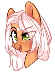 Size: 937x1209 | Tagged: safe, artist:cloud-fly, derpibooru import, oc, oc:orange fizz, unofficial characters only, pony, bust, eye clipping through hair, female, mare, portrait, simple background, solo, transparent background