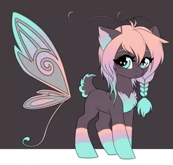 Size: 1920x1830 | Tagged: safe, artist:kxttponies, derpibooru import, oc, unofficial characters only, grottoling, original species, pony, female, floating wings, looking at you, solo, wings
