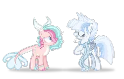 Size: 1779x1128 | Tagged: safe, artist:6-fingers-lover, artist:mekabases, derpibooru import, oc, oc:smooth blue, oc:sugar cane, unofficial characters only, earth pony, pegasus, pony, base used, duo, female, mare, simple background, transparent background