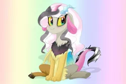 Size: 1024x683 | Tagged: safe, artist:pizza lord, derpibooru import, oc, oc:ulysses, draconequus, hybrid, adorabetes, child, cute, foal, interspecies offspring, offspring, parent:discord, parent:fluttershy, parents:discoshy