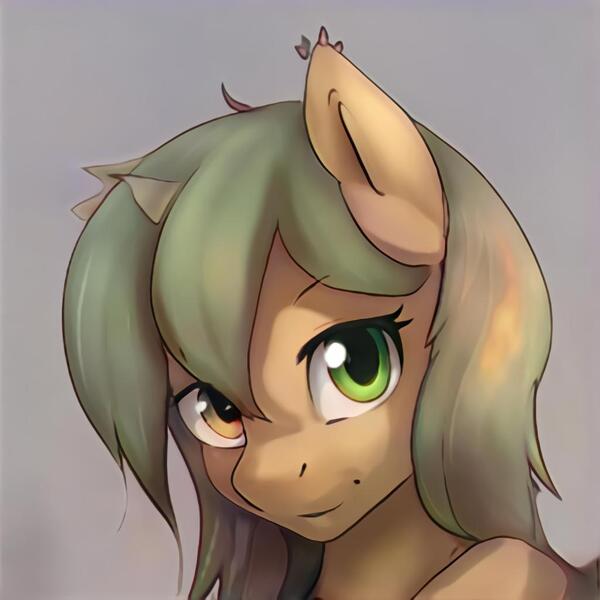 Size: 1024x1024 | Tagged: safe, artist:thisponydoesnotexist, derpibooru import, machine learning generated, pony, heterochromia, image, jpeg, neural network