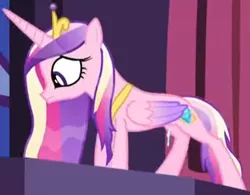 Size: 1366x1065 | Tagged: safe, derpibooru import, screencap, princess cadance, alicorn, pony, princess spike (episode), cropped, female, solo, wet, wet mane