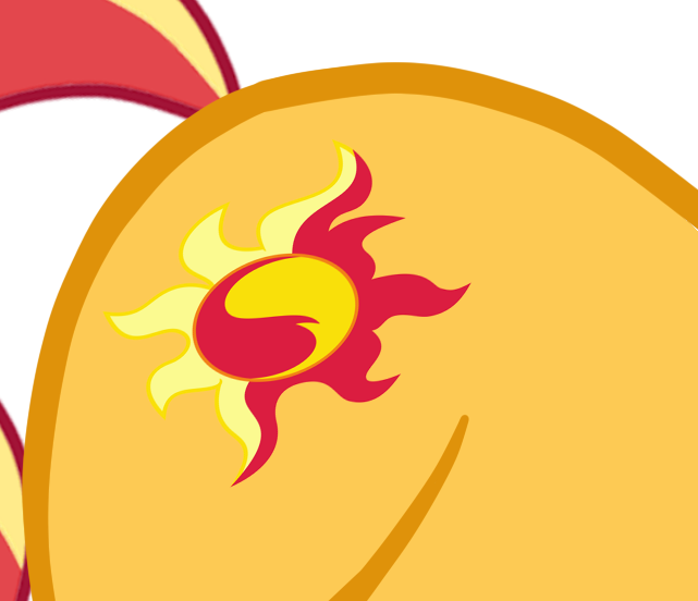 Size: 641x552 | Tagged: safe, artist:gmaplay, derpibooru import, sunset shimmer, pony, unicorn, butt, cutie mark, female, flank, simple background, solo, transparent background