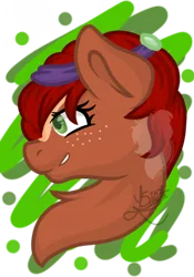 Size: 1080x1541 | Tagged: safe, artist:silentwolf-oficial, derpibooru import, oc, unofficial characters only, earth pony, pony, bust, earth pony oc, eyelashes, freckles, signature, simple background, solo, transparent background, watermark