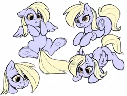 Size: 1600x1200 | Tagged: safe, artist:noupie, derpibooru import, derpy hooves, pegasus, pony, cute, derpabetes, female, frog (hoof), solo, underhoof