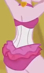 Size: 762x1269 | Tagged: safe, derpibooru import, screencap, pinkie pie, equestria girls, equestria girls series, x marks the spot, ass, balloonbutt, butt, clothes, cropped, female, head out of frame, pinkie pie swimsuit, sleeveless, solo, swimsuit