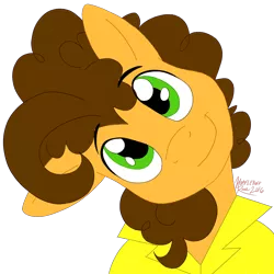 Size: 1334x1334 | Tagged: safe, artist:hufflepuffrave, derpibooru import, cheese sandwich, earth pony, pony, bust, cute, head tilt, male, simple background, solo, transparent background