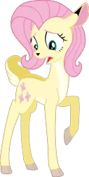 Size: 1672x3293 | Tagged: safe, artist:dupontsimon, artist:sirzi, derpibooru import, edit, fluttershy, deer, fanfic:magic show of friendship, equestria girls, deerified, fanfic art, flutterdeer, open mouth, simple background, solo, species swap, transformation, transparent background, vector