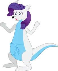 Size: 2182x2669 | Tagged: safe, artist:dupontsimon, derpibooru import, rarity, kangaroo, fanfic:magic show of friendship, equestria girls, fanfic art, kanga rare, open mouth, simple background, solo, species swap, transformation, transparent background, vector