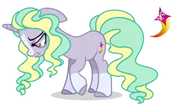 Size: 1200x714 | Tagged: safe, artist:venomous-cookietwt, derpibooru import, pony, magical lesbian spawn, offspring, parent:derpy hooves, parent:starlight glimmer, simple background, solo, transparent background