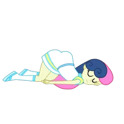 Size: 2952x2952 | Tagged: suggestive, artist:gmaplay, derpibooru import, bon bon, sweetie drops, equestria girls, ass, ass up, bon butt, butt, eyes closed, face down ass up, female, simple background, sleeping, solo, solo female, transparent background