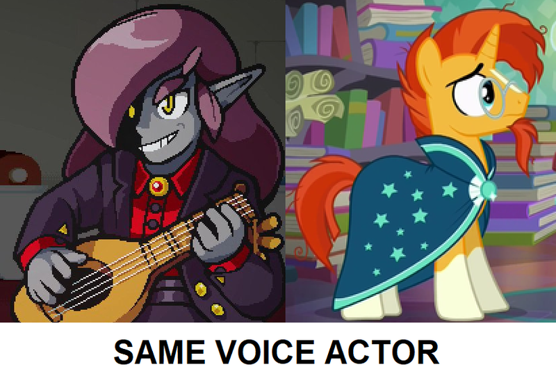 Size: 822x556 | Tagged: safe, derpibooru import, screencap, sunburst, pony, unicorn, cadence of hyrule, crypt of the necrodancer, exploitable meme, ian hanlin, male, meme, octavo, same voice actor, the legend of zelda