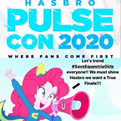 Size: 2048x2048 | Tagged: safe, artist:alexky2016, derpibooru import, pinkie pie, eqg summertime shorts, equestria girls, steps of pep, female, hasbro pulse con 2020, meta, op can't let go, op is on drugs, save equestria girls, twitter