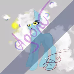 Size: 935x935 | Tagged: safe, artist:nel_liddell, derpibooru import, oc, unofficial characters only, earth pony, pony, abstract background, earth pony oc, signature, solo, watermark