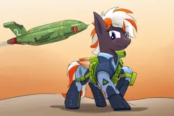 Size: 3538x2348 | Tagged: safe, artist:buckweiser, derpibooru import, oc, unofficial characters only, pegasus, pony, female, mare, solo, thunderbird 2, thunderbirds