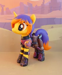 Size: 794x950 | Tagged: safe, artist:krowzivitch, derpibooru import, ponified, pony, unicorn, armor, female, figurine, irl, mare, photo, sabine wren, solo, star wars, star wars rebels