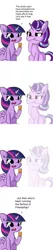 Size: 290x1370 | Tagged: safe, artist:tjpones, derpibooru import, edit, starlight glimmer, twilight sparkle, twilight sparkle (alicorn), alicorn, pony, unicorn, comic, fading, hallucination, medication, meme, my homie jerome, pills, ponified meme, schizophrenia, trixie's pills