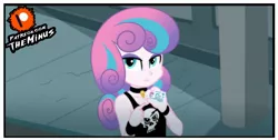 Size: 2480x1252 | Tagged: safe, artist:theminus, derpibooru import, princess flurry heart, equestria girls, cropped, cropped porn, equestria girls-ified, female, id card, older, older flurry heart, punk