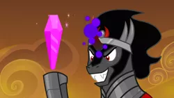 Size: 1920x1080 | Tagged: safe, derpibooru import, edit, edited screencap, screencap, king sombra, pony, umbrum, unicorn, the beginning of the end, antagonist, crash bandicoot, crossover, crystal, meme