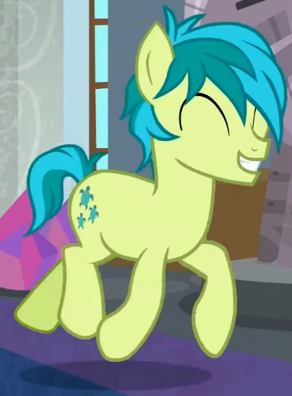 Size: 411x556 | Tagged: safe, derpibooru import, screencap, sandbar, earth pony, pony, she's all yak, cropped, cute, eyes closed, male, sandabetes, smiling, solo, trotting