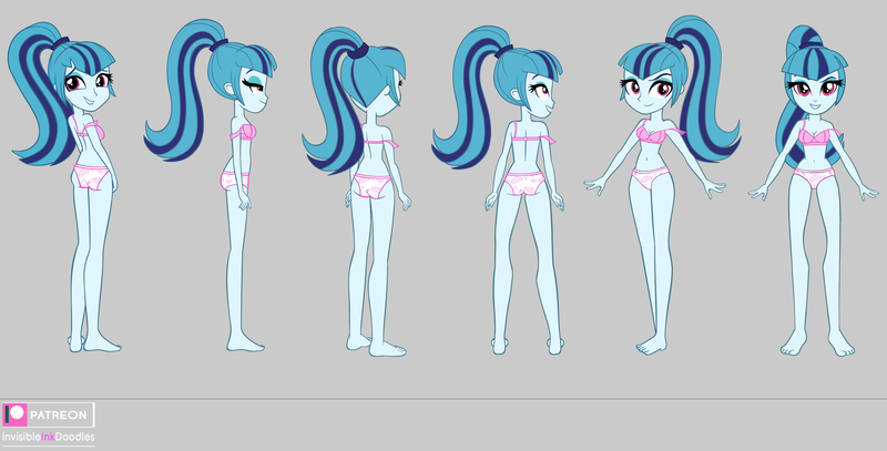 Size: 4266x2172 | Tagged: suggestive, artist:invisibleink, derpibooru import, sonata dusk, equestria girls, equestria girls series, ass, belly button, bra, bra strap, breasts, butt, cleavage, clothes, eyeshadow, feet, female, food, image, makeup, mismatched underwear, panties, patreon, pink underwear, png, simple background, sleeveless, solo, solo female, taco, taco print underwear, turnaround, underwear, white underwear