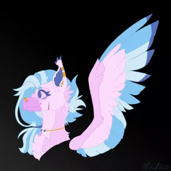 Size: 1200x1200 | Tagged: safe, artist:lepiswerid, derpibooru import, silverstream, hippogriff, ear piercing, earring, female, jewelry, marsverse, nose piercing, nose ring, older, older silverstream, piercing, redesign, scar, solo