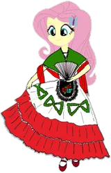 Size: 657x1024 | Tagged: safe, artist:syringe-rifle-hornet, derpibooru import, fluttershy, equestria girls, female, mexican, mexican independence day, mexico, palindrome get, regional suit, september 16th, simple background, solo, transparent background