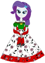 Size: 733x1024 | Tagged: safe, artist:syringe-rifle-hornet, derpibooru import, rarity, equestria girls, female, mexican, mexican independence day, regional suit, simple background, solo, transparent background