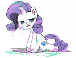 Size: 1404x1064 | Tagged: safe, artist:nendo, derpibooru import, rarity, pony, unicorn, director spike's mockumentary, my little pony: pony life, spoiler:pony life s01e21, spoiler:pony life s01e36, doodle, female, mare, messy, simple background, solo, white background