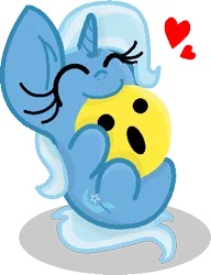 Size: 348x453 | Tagged: safe, artist:grapefruitface1, derpibooru import, trixie, original species, pony, base used, chibi, eyes closed, female, grapefruit, grapexie, heart, love, male, nom, shipping, simple background, solo, straight, transparent background