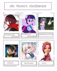 Size: 800x1000 | Tagged: safe, artist:hanarielight16, derpibooru import, edit, edited screencap, screencap, twilight sparkle, cat, six fanarts, equestria girls, boboiboy, bust, catgirl, clothes, crossover, deadly 7 inside me, hijab, kagerou project, ponied up, smiling