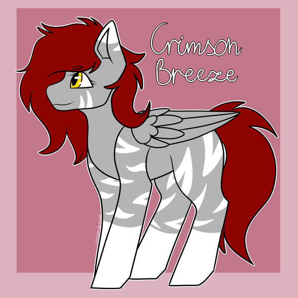 Size: 2449x2449 | Tagged: safe, artist:crimson-breeze, derpibooru import, oc, oc:crimson breeze, unofficial characters only, pegasus, pony, pegasus oc, solo, wings