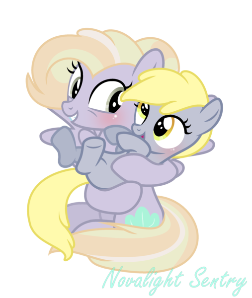 Size: 2688x3184 | Tagged: safe, artist:novalightsentryyt, derpibooru import, derpy hooves, oc, oc:fizzy pearls, pegasus, pony, female, filly, filly derpy, like mother like daughter, like parent like child, mother and child, mother and daughter, previous generation, simple background, transparent background, young, younger