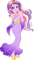 Size: 2520x4500 | Tagged: safe, artist:limedazzle, derpibooru import, kotobukiya, princess cadance, equestria girls, absurd resolution, clothes, dress, female, palindrome get, princess outfit, show accurate, simple background, smiling, solo, transparent background