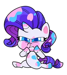 Size: 2300x2580 | Tagged: safe, artist:byteslice, derpibooru import, rarity, pony, unicorn, director spike's mockumentary, my little pony: pony life, spoiler:pony life s01e21, spoiler:pony life s01e36, .svg available, angry, female, mare, messy, paint, paint stains, simple background, solo, svg, transparent background, vector