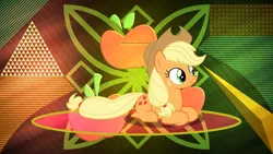 Size: 3840x2160 | Tagged: safe, artist:dashiesparkle, artist:laszlvfx, artist:uxyd, derpibooru import, edit, applejack, earth pony, pony, cowboy hat, cute, cutie mark, female, freckles, hat, jackabetes, mare, smiling, solo, stetson, wallpaper, wallpaper edit