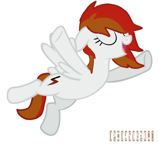 Size: 1164x1055 | Tagged: safe, artist:indonesiarailroadpht, derpibooru import, oc, unofficial characters only, pegasus, pony, flying, pegasus oc, raffle prize, show accurate, simple background, transparent background, watermark, wings