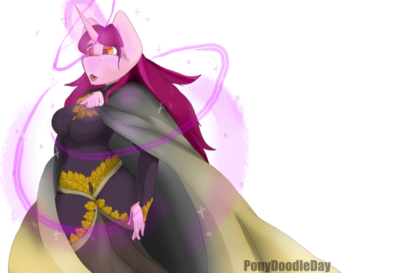 Size: 3000x2000 | Tagged: safe, artist:daniefox, derpibooru import, oc, oc:halo note, anthro, unicorn, clothes, female, magic, simple background, solo, transparent background