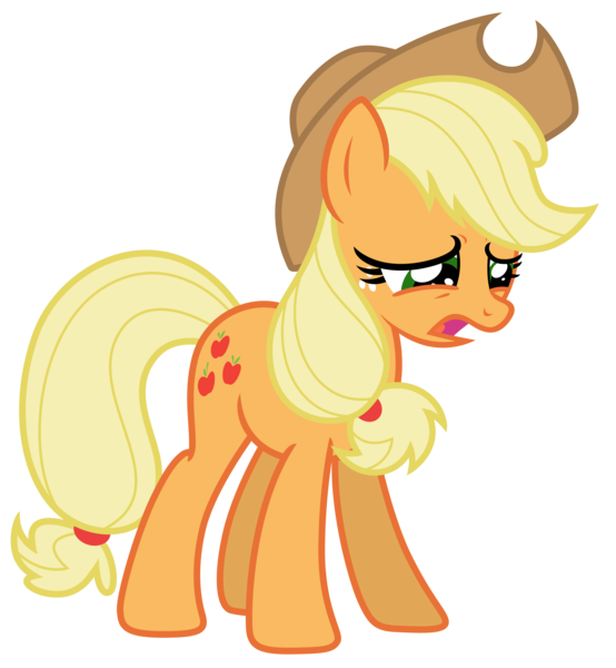 Size: 5918x6406 | Tagged: safe, artist:estories, derpibooru import, applejack, pony, absurd resolution, female, hat, simple background, solo, transparent background, vector