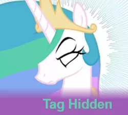 Size: 442x398 | Tagged: safe, derpibooru import, princess celestia, alicorn, pony, derpibooru, lesson zero, creepy, error, glitch, meta, meta:tag hidden, no pupils, solo, spoiler image, spoilered image joke, white eyes