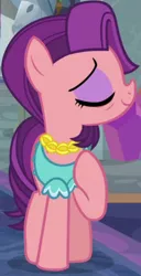 Size: 394x768 | Tagged: safe, derpibooru import, screencap, spoiled rich, earth pony, pony, a horse shoe-in, arrogant, cropped, eyes closed, female, mare, solo