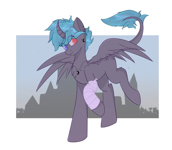 Size: 3125x2735 | Tagged: safe, artist:ponyangle, derpibooru import, oc, alicorn, pegasus, pony, unicorn, female, heterochromia, mare