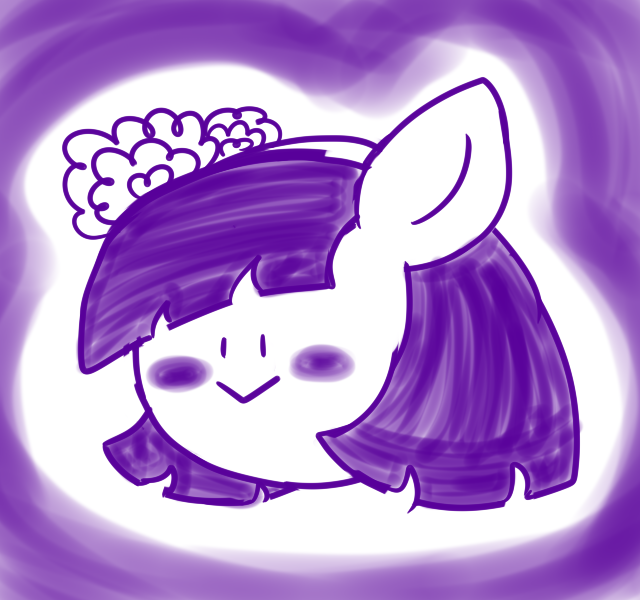 Size: 640x600 | Tagged: safe, artist:ficficponyfic, derpibooru import, part of a set, oc, oc:mulberry telltale, cyoa:madness in mournthread, blank stare, blushing, cyoa, ears at angle, flower, headband, monochrome, oof, simple face, story included