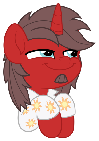 Size: 3506x5000 | Tagged: safe, artist:jhayarr23, derpibooru import, oc, oc:ironyoshi, unofficial characters only, bust, clothes, facial hair, long sleeves, shirt, simple background, smug, transparent background