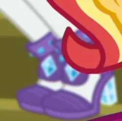 Size: 350x347 | Tagged: safe, derpibooru import, screencap, rarity, sunset shimmer, costume conundrum, equestria girls, equestria girls series, spoiler:eqg series (season 2), clothes, cropped, high heels, legs, pictures of legs, shoes