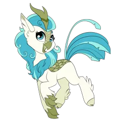 Size: 1920x2069 | Tagged: safe, artist:kxttponies, derpibooru import, oc, unofficial characters only, hybrid, female, interspecies offspring, offspring, parent:autumn blaze, parent:terramar, simple background, solo, transparent background